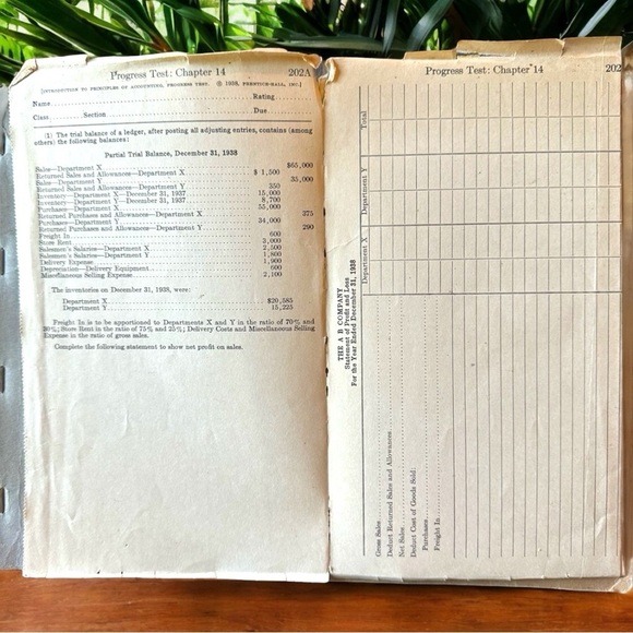 VINTAGE 1949 Fundamentals of Accounting Part 1 & Part 2 by Scovill and Moyer - Picture 2 of 7